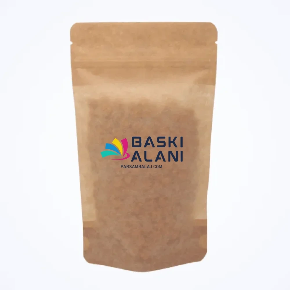 Kraft Geniş Pencereli Kilitli Doypack - görsel 6