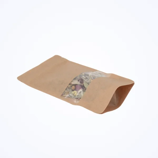 Kraft Pencereli Kilitli Doypack - görsel 3