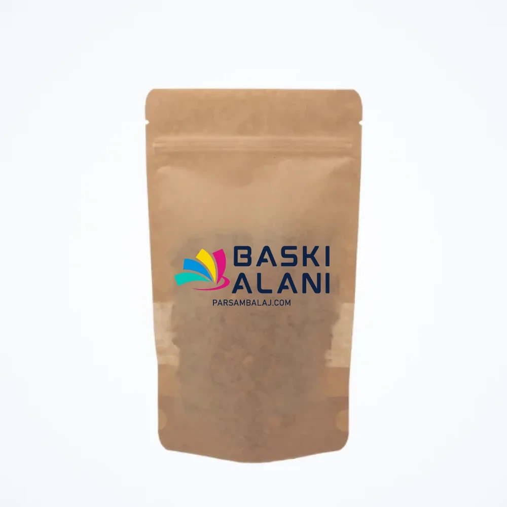 Kraft Pencereli Kilitli Doypack - görsel 6