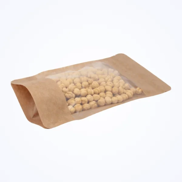 Kraft Geniş Pencereli Kilitli Doypack - görsel 4