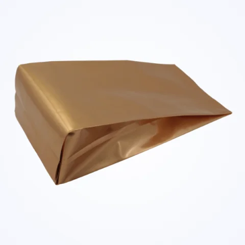 Gold Alüminyum Yan Körüklü Torba - 7.5 cm x 20 cm x 4 cm