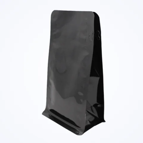 Parlak Siyah Kilitli Metalize Flat Bottom - 11.5 cm x 21.5 cm x 8 cm