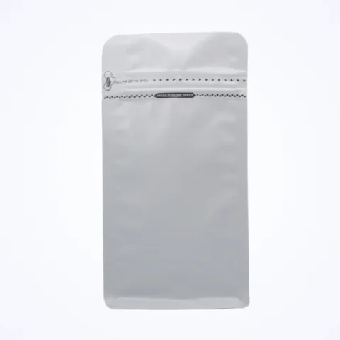Mat Beyaz Kilitli Metalize Flat Bottom - 11.5 cm x 21.5 cm x 8 cm