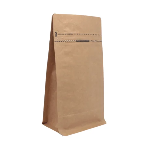 Kraft Kilitli Metalize Flat Bottom - 11.5 cm x 21.5 cm x 8 cm