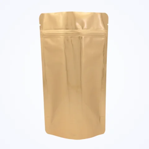 Gold Alüminyum Kilitli Doypack - 8.5 cm x 14.5 cm x 2.5 cm + 2.5 cm