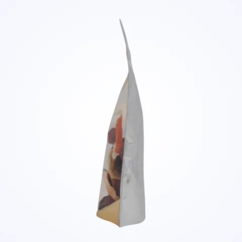 Şeffaf Gold Metalize Kilitli Doypack - 8.5 cm x 14.5 cm x 2.5 cm + 2.5 cm
