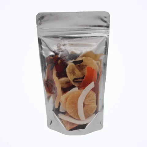 Şeffaf Metalize Kilitli Doypack - 8.5 cm x 14.5 cm x 2.5 cm + 2.5 cm