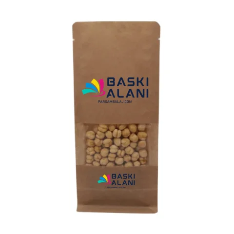 Kraft Pencereli Flat Bottom - 10 cm x 23 cm x 7 cm
