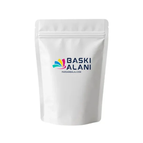 Beyaz Kraft Alüminyum Kilitli Doypack - 16 cm x 24 cm x 4 cm + 4 cm