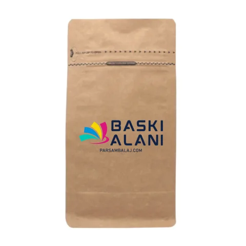 Kraft Kilitli Metalize Flat Bottom - 14 cm x 36 cm x 9.5 cm