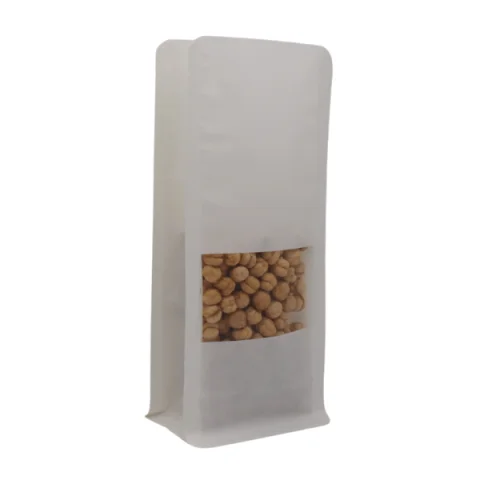 Beyaz Kraft Pencereli Flat Bottom - 14 cm x 35 cm x 9.5 cm